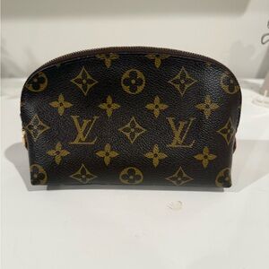 Louis Vuitton Brown and Gold Monogram Pouch